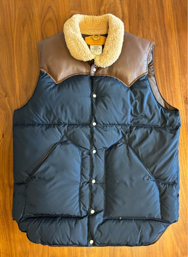 ロッキーマウンテン ダウンベスト サイズ40 ネイビー メンズ