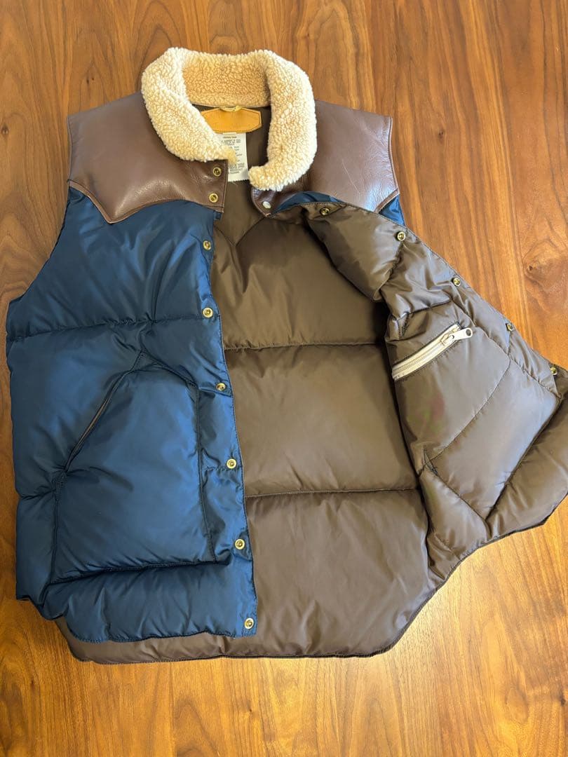 ロッキーマウンテン ダウンベスト サイズ40 ネイビー メンズ