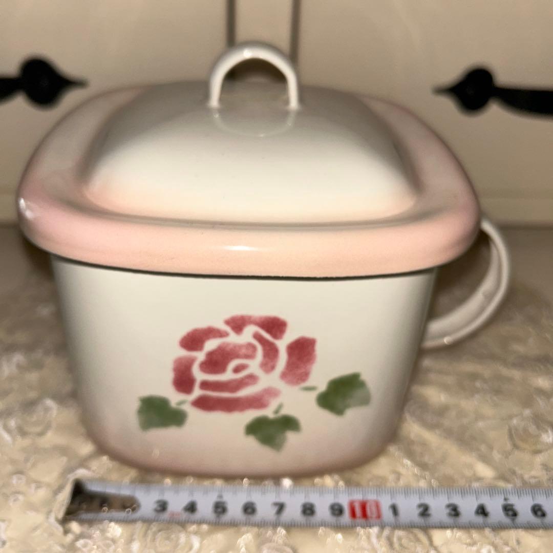 マニーローズ　ホーローみそポット