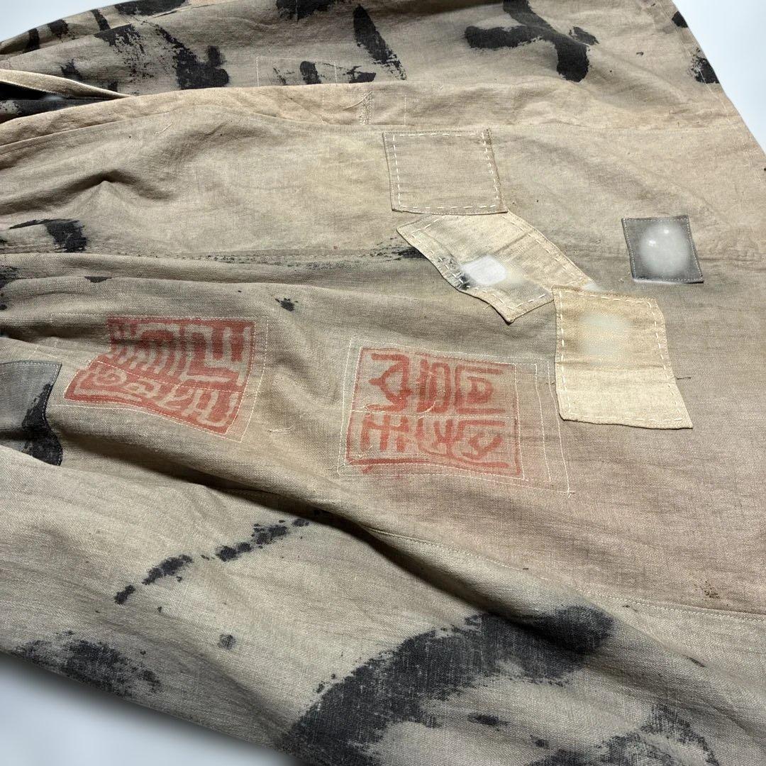 古布襤褸神社奉納旗のカシュクールワンピース