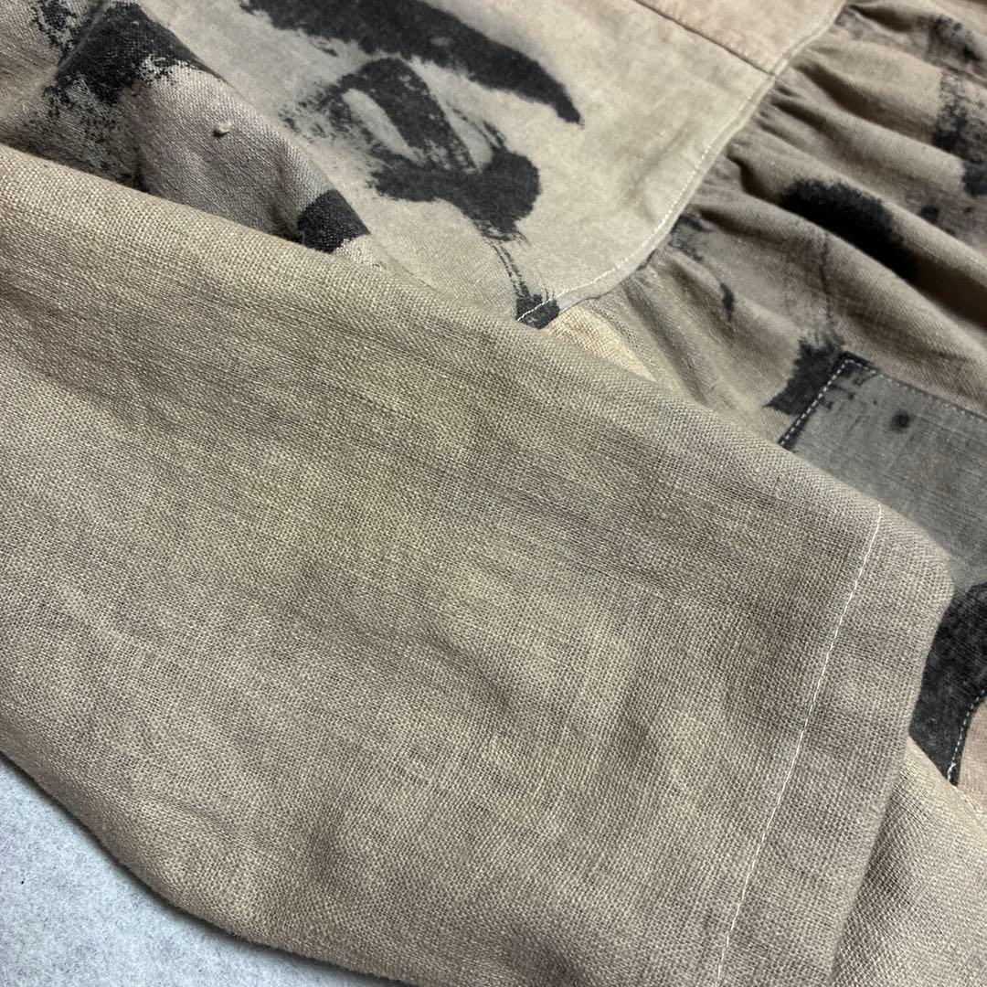 古布襤褸神社奉納旗のカシュクールワンピース