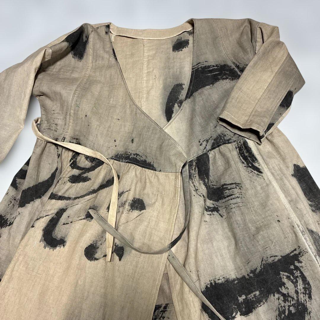 古布襤褸神社奉納旗のカシュクールワンピース