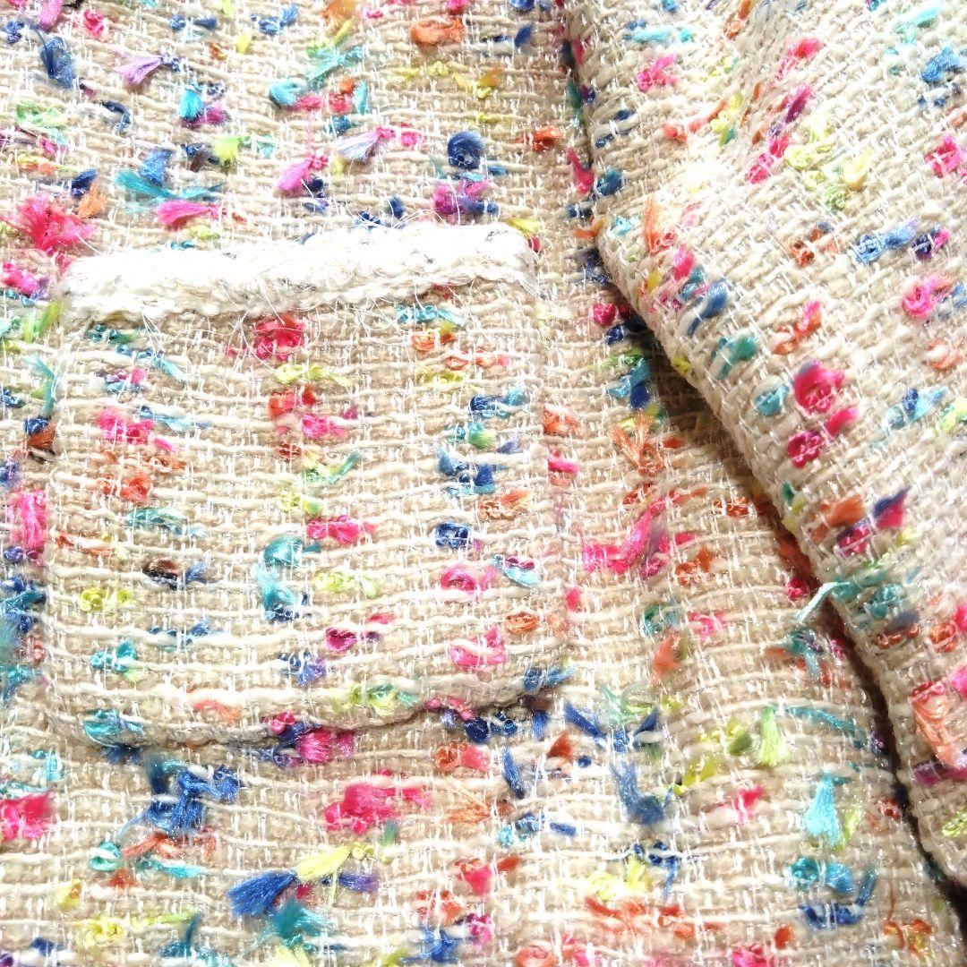 新品CHRISTIAN MILADA カラフルツイードジャケット上質ウール80%