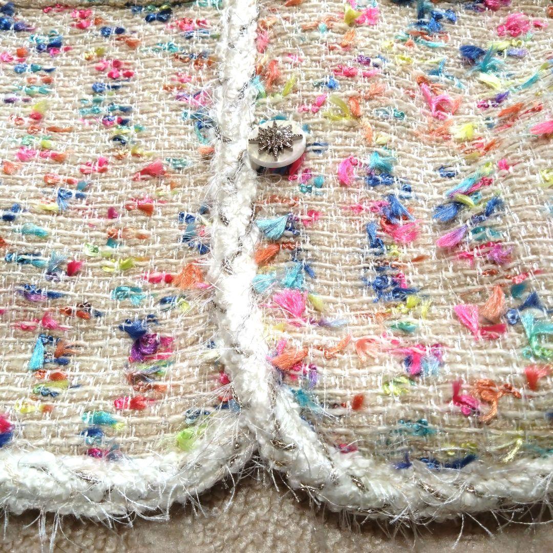 新品CHRISTIAN MILADA カラフルツイードジャケット上質ウール80%