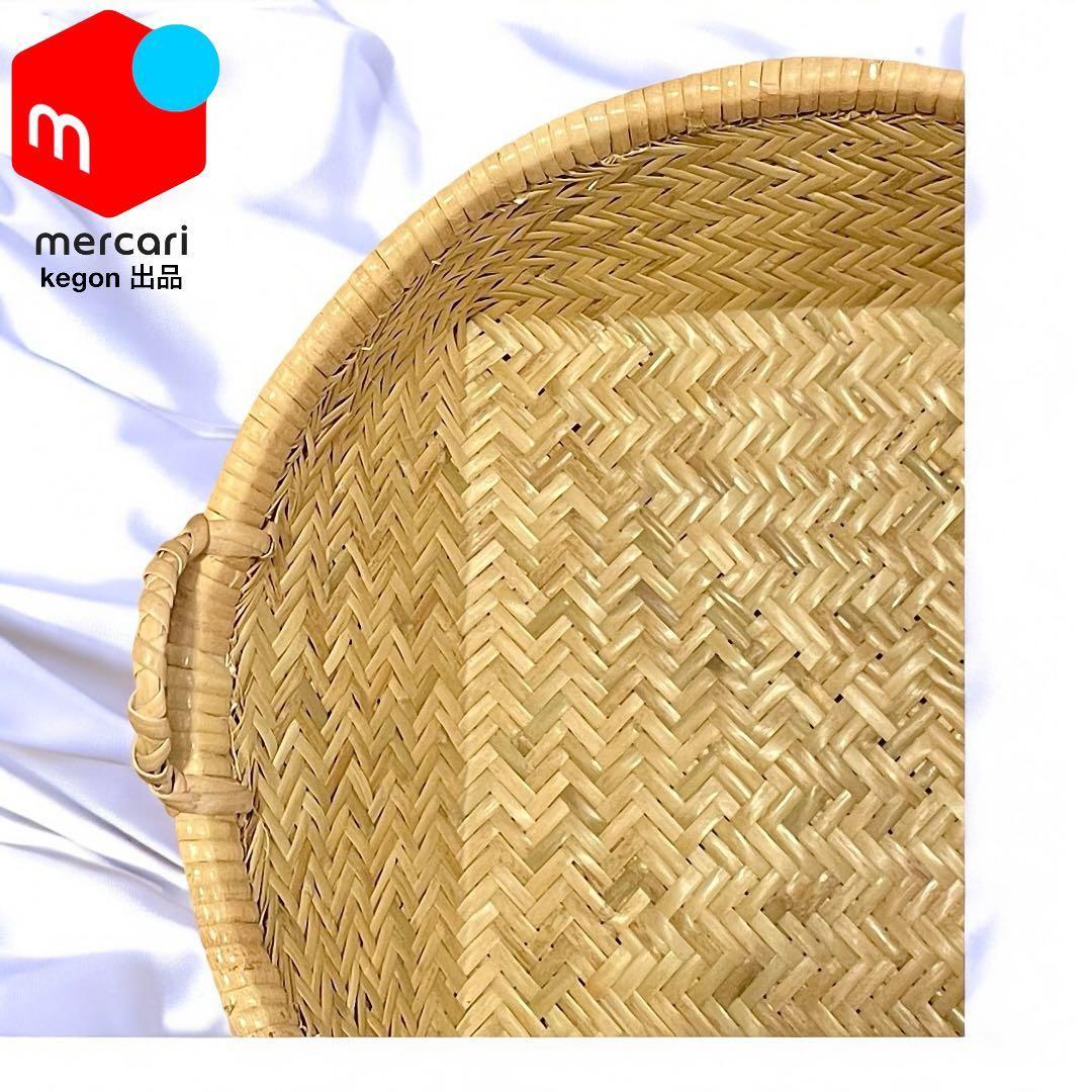 【新着新品一点物 特選品】鳥越竹細工 すず竹 二重編み（合わせ編み）手付きおぼけ