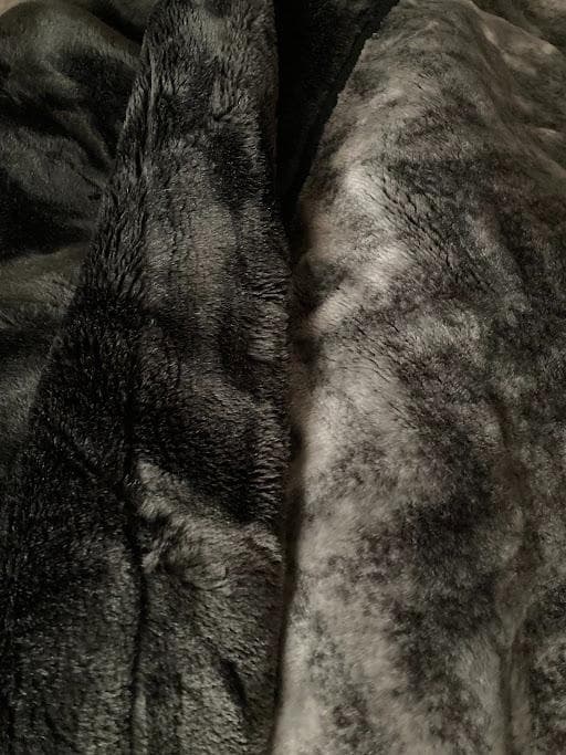 【黒系】京都西川　ローズ毛布 ムートンタッチ 140×200 日本製