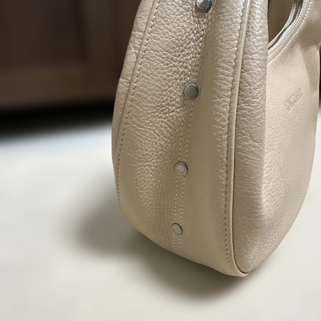 ロンシャン　ショルダーバッグ　レザー　ワンショルダー　ハーフムーン