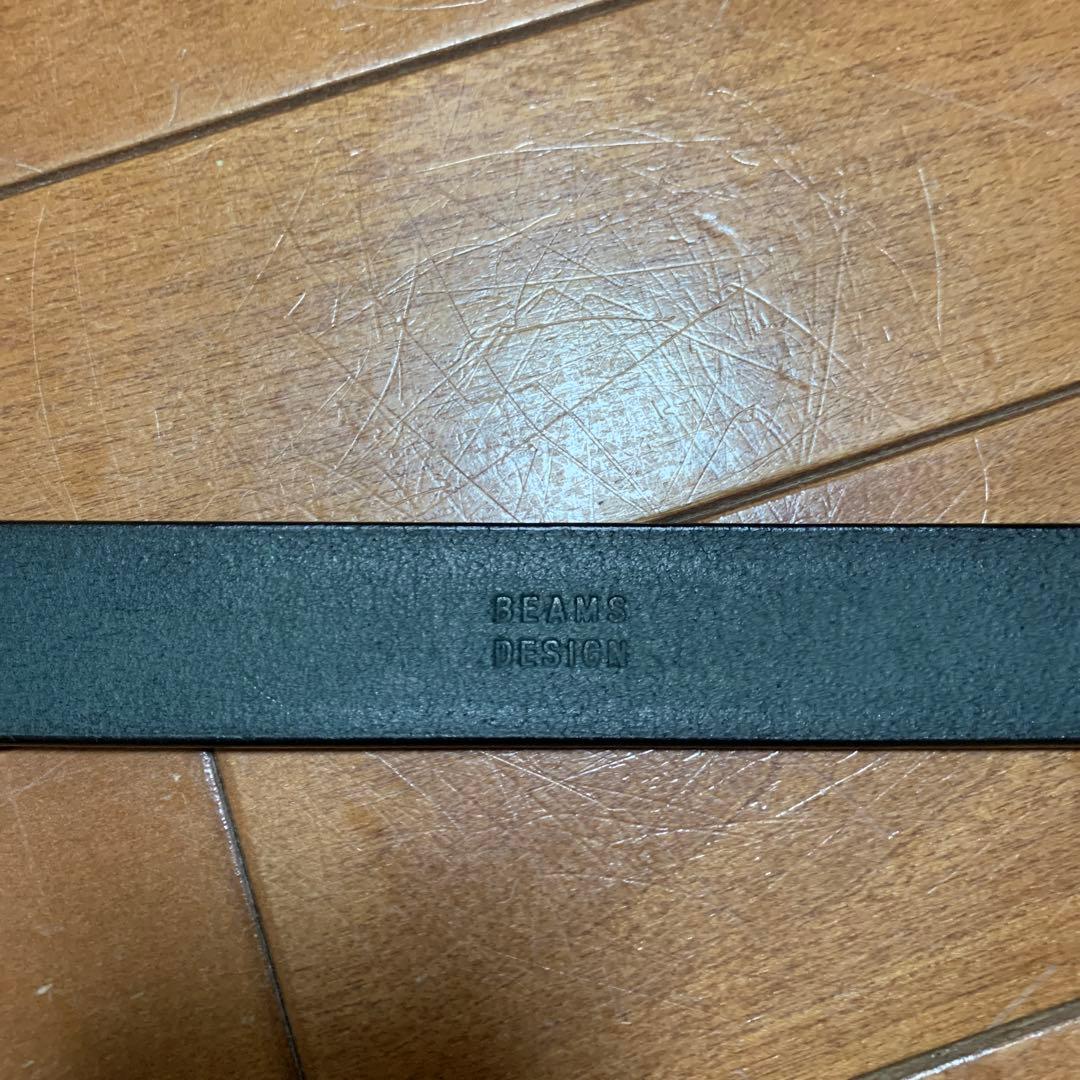 BEAMS DESIGN ブラックレザーベルト