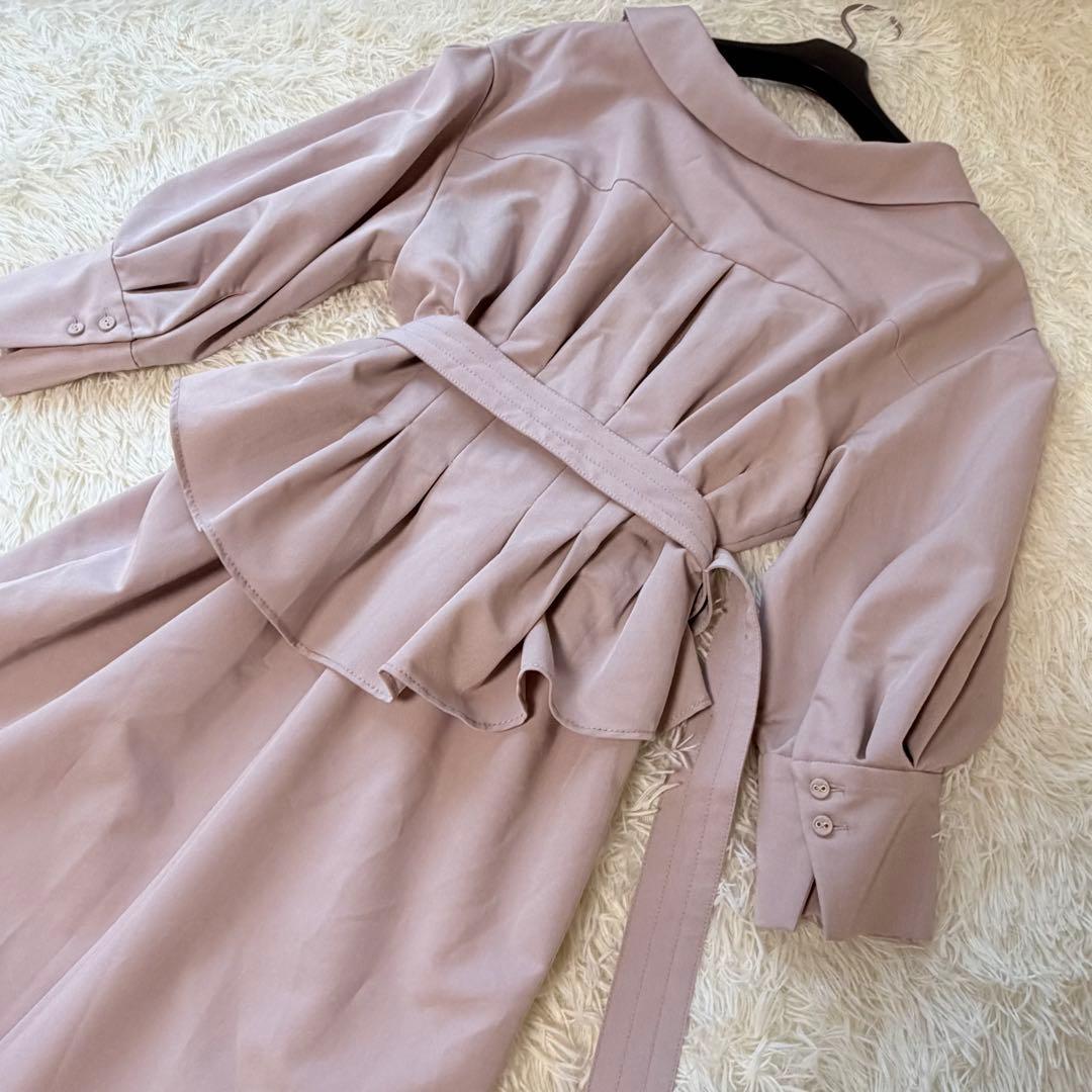 ワンピース herlipto Belted Denim Effect Shirt Dress