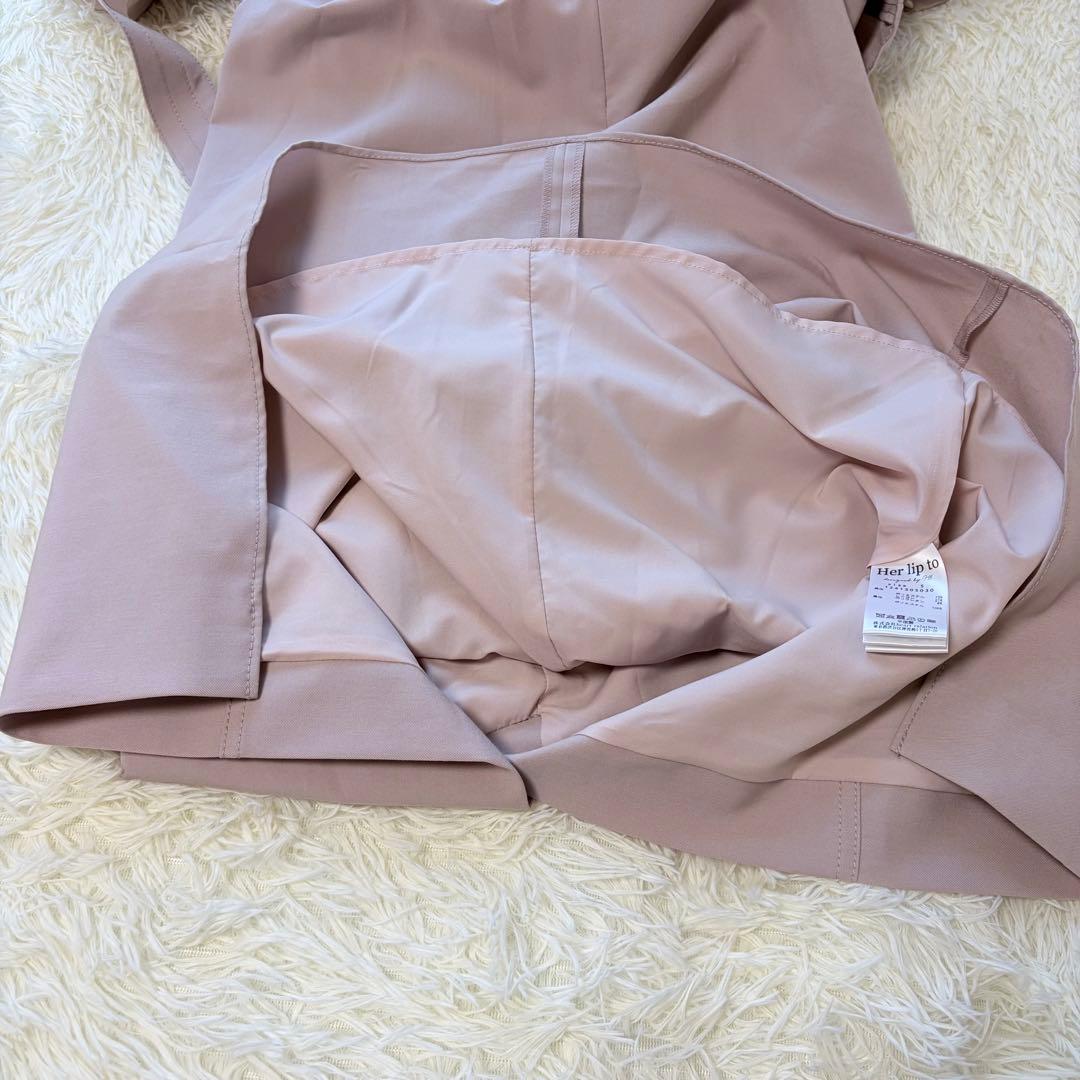 ワンピース herlipto Belted Denim Effect Shirt Dress