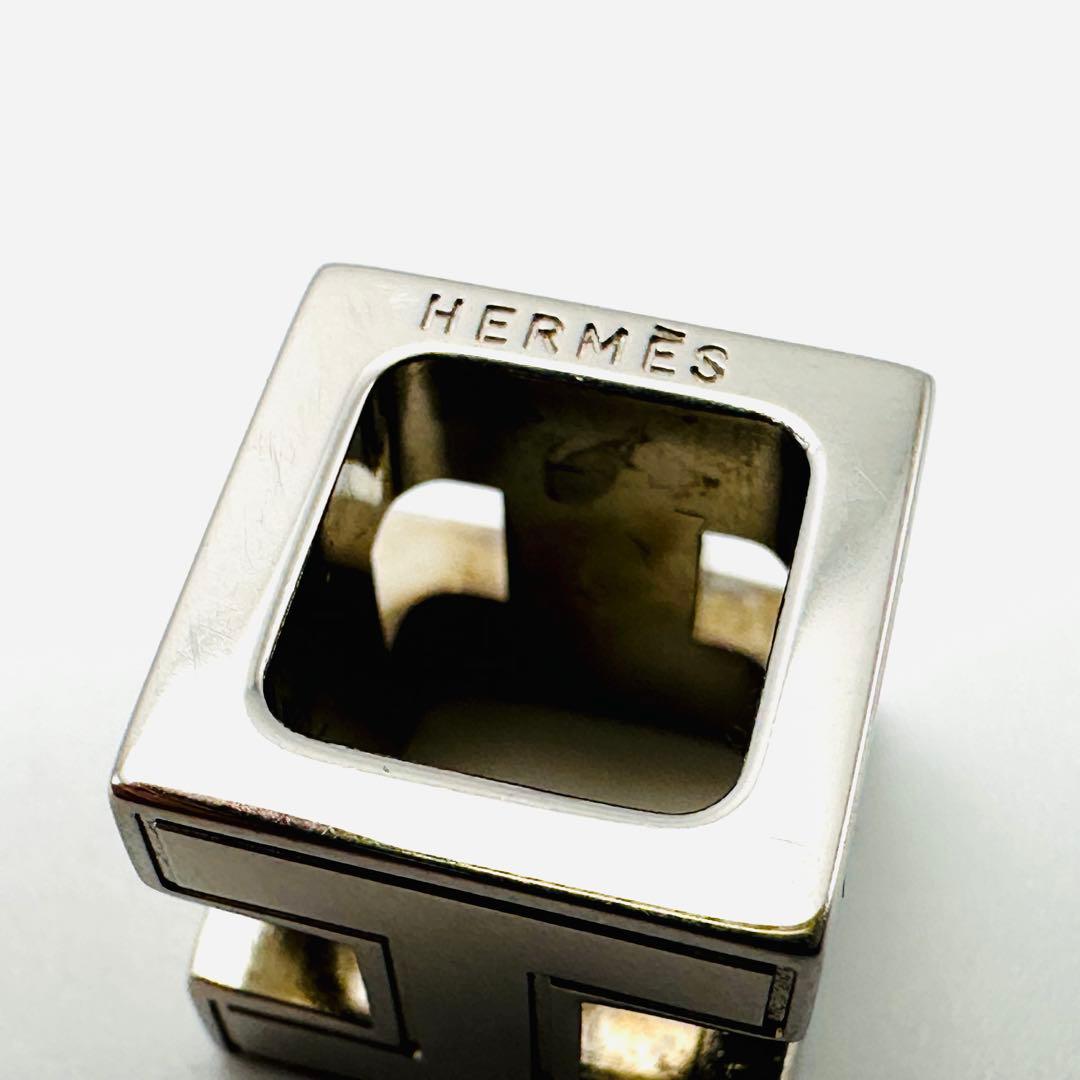 HERMES ペンダントトップ　Hキューブ　カージュ　ド　アッシュ　シルバー