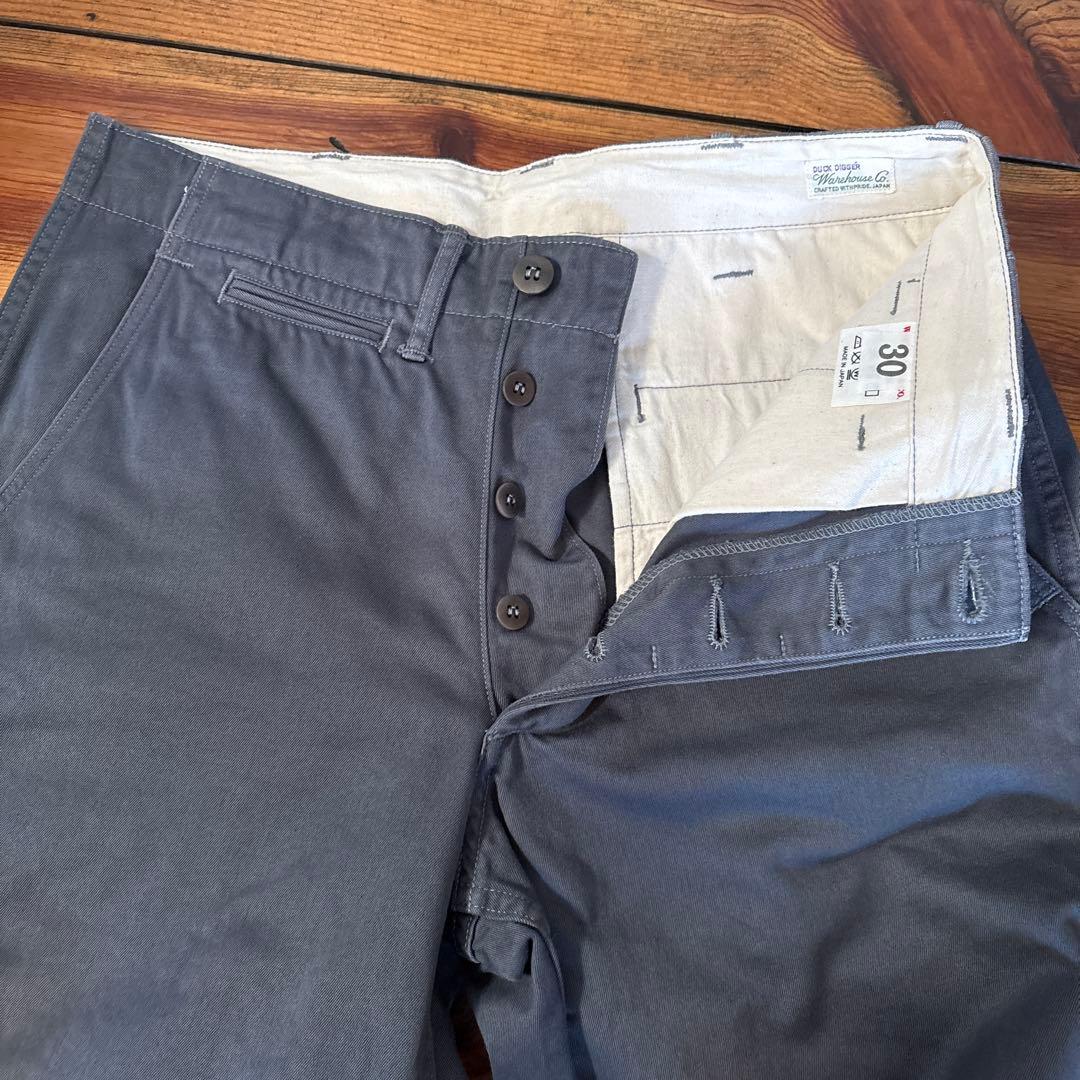 【定番】ウエアハウスLot 1082 CHINOES ブルーグレーチノパン