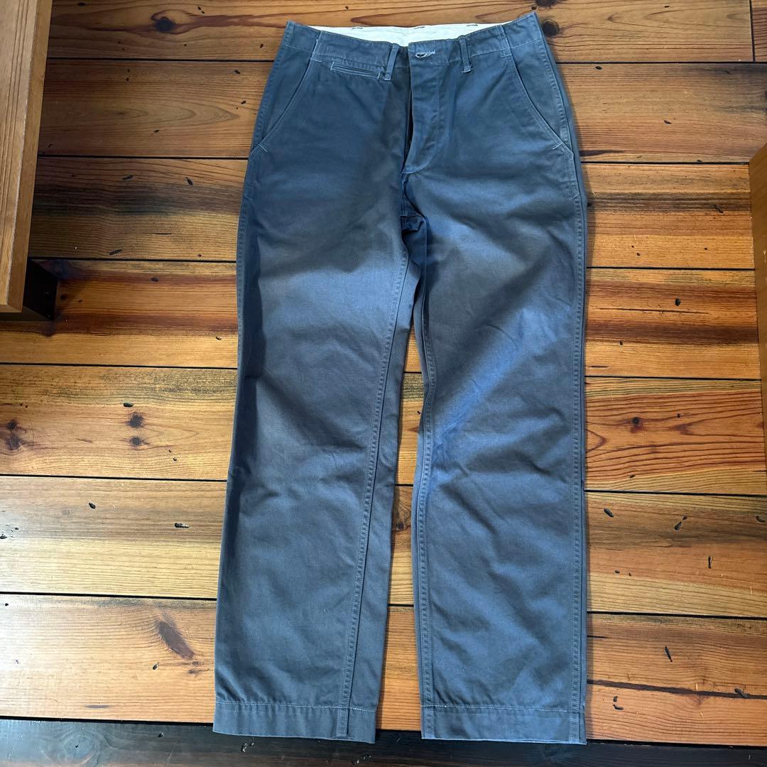 【定番】ウエアハウスLot 1082 CHINOES ブルーグレーチノパン