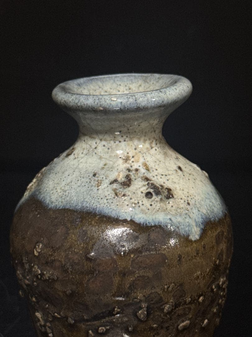 江戸初期 朝鮮唐津 小振 花入 花瓶 徳利 朝鮮民芸