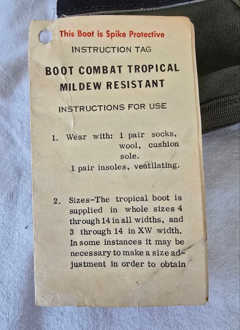 個人装備 U.S.NAVY 1966's TOROPICAL COMBAT BOOTS