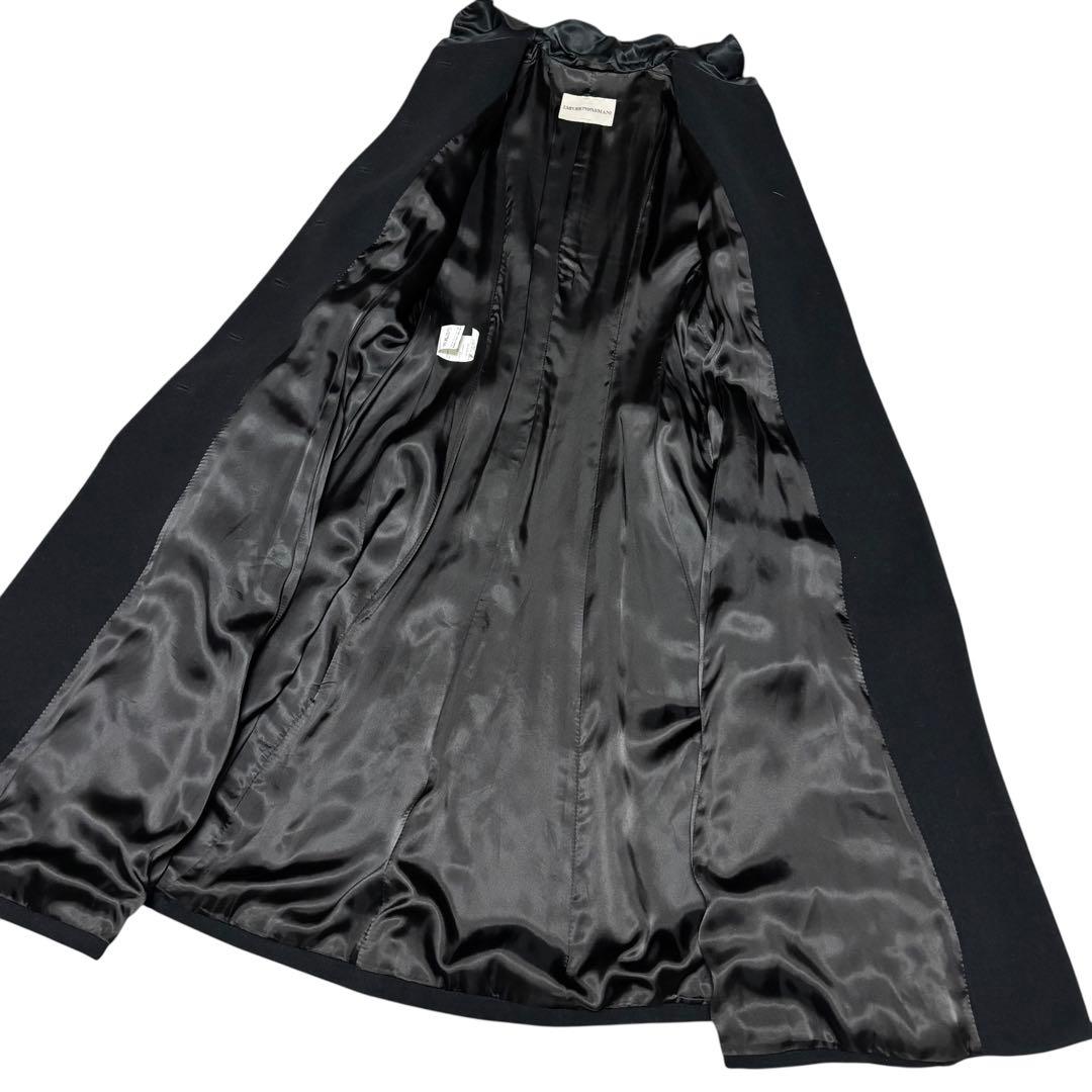 美品 エンポリオアルマーニ カシミヤ混 ロングコート Aライン フレア