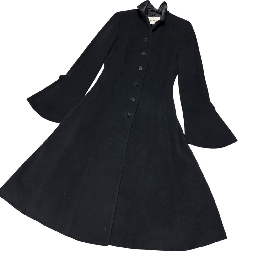 美品 エンポリオアルマーニ カシミヤ混 ロングコート Aライン フレア