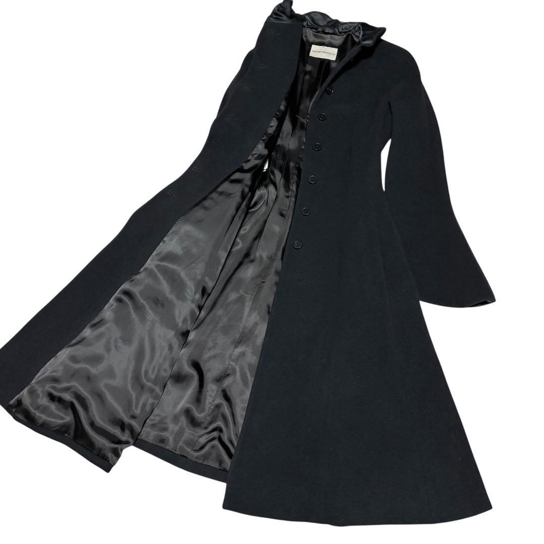 美品 エンポリオアルマーニ カシミヤ混 ロングコート Aライン フレア