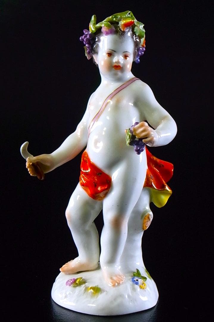 【 E860 】 真作保証品　マイセン　20世紀初頭作品　磁器人形　四季の寓意像