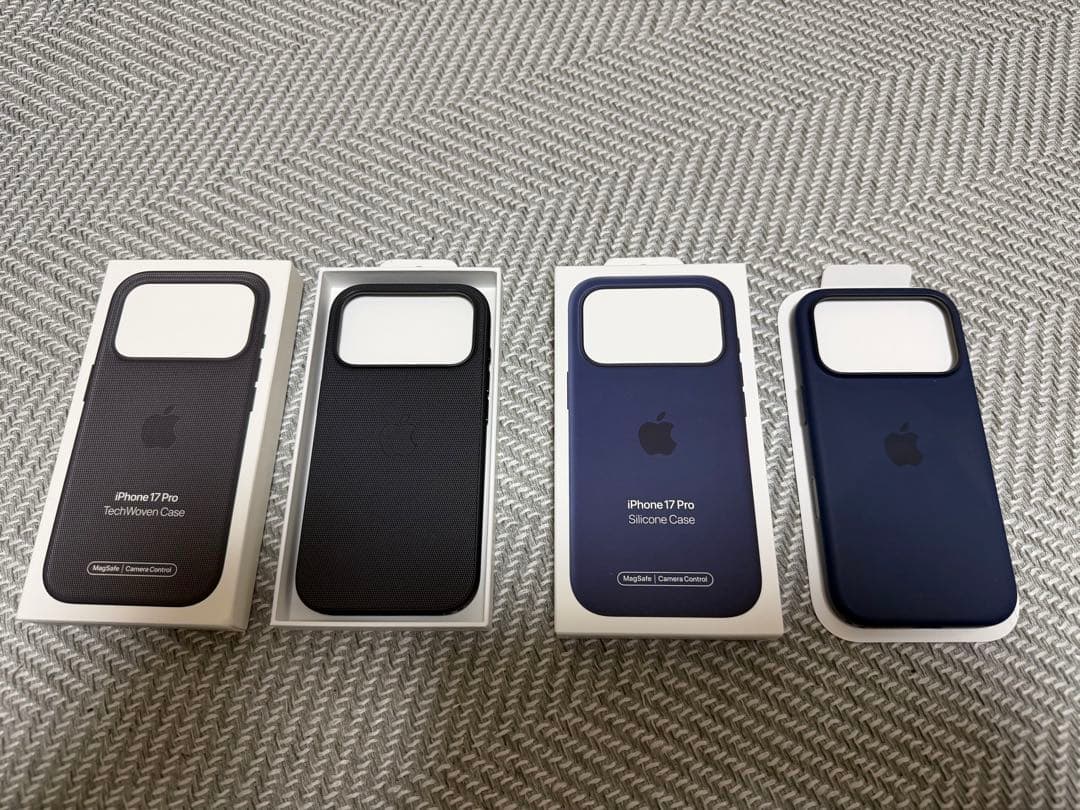 iPhone17Pro 純正シリコンケース・テックウーブンケース