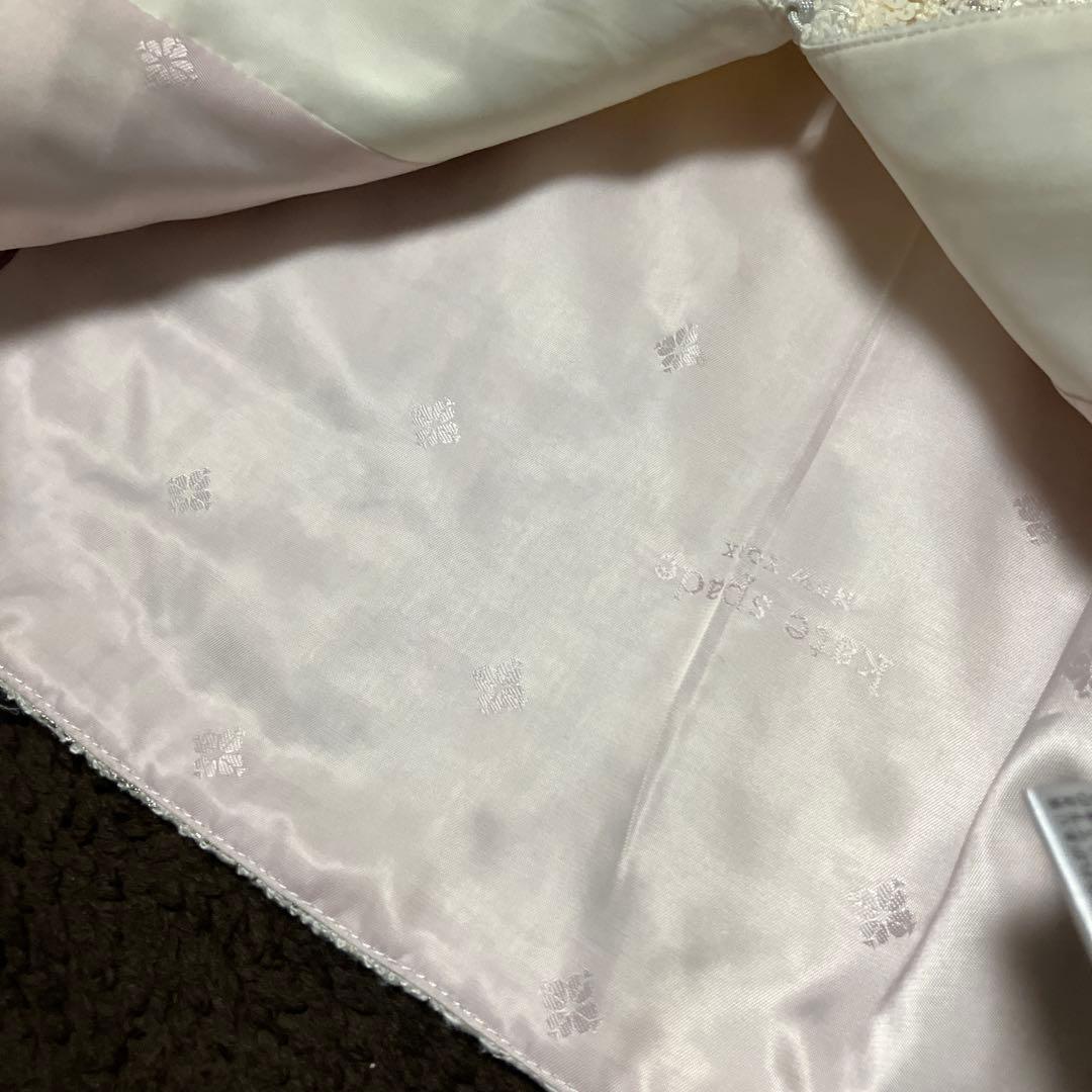 ケイトスペード120入学式ジャケットミックスツィードオフホワイトボレロ