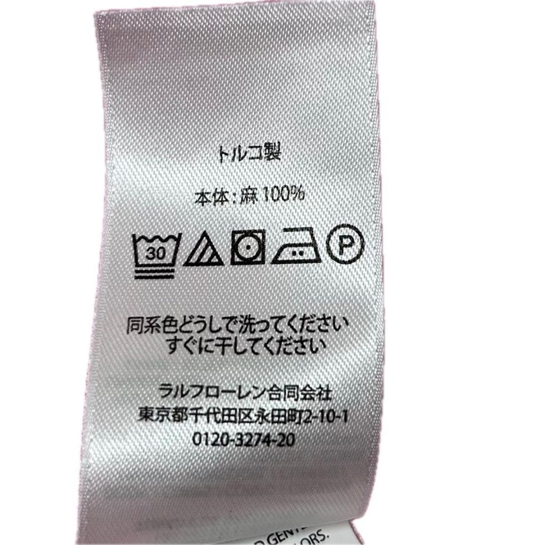 【美品】ポロ ラルフローレン ピンク 長袖 リネンシャツ サイズ オーバーサイズ