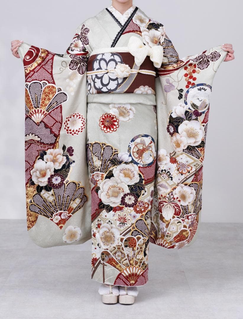 ≪美品≫正絹　振袖9点フルセット【823】【155cm~165cmの方用】