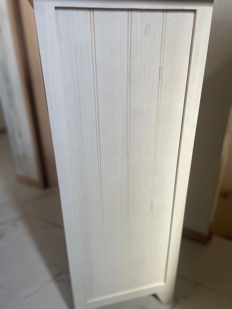 ひ*み様 天然木 アンティーク風4段チェスト