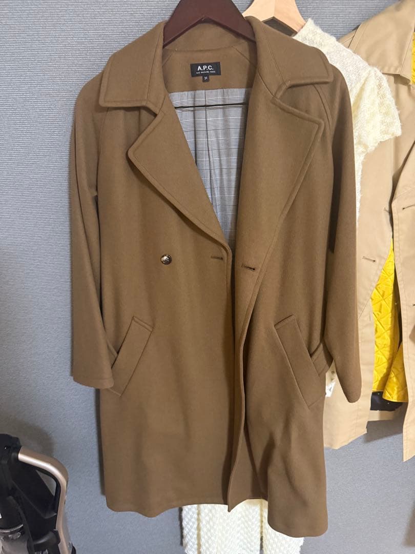 【美品】A.P.C. Bakerstreet ウールコート ブラウン 34