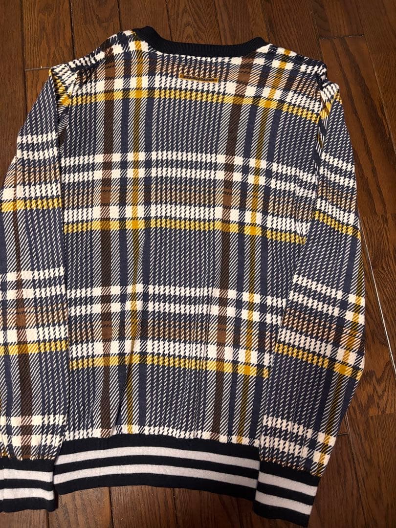 チェック柄 長袖セーター メンズ