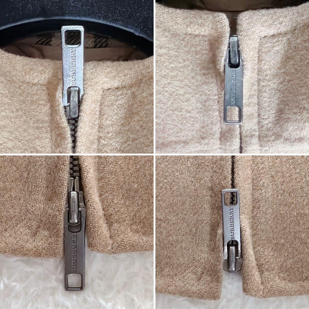 【バーバリーロンドン】カシミヤ混ウール ダブルフェイスフーデットコート キャメル