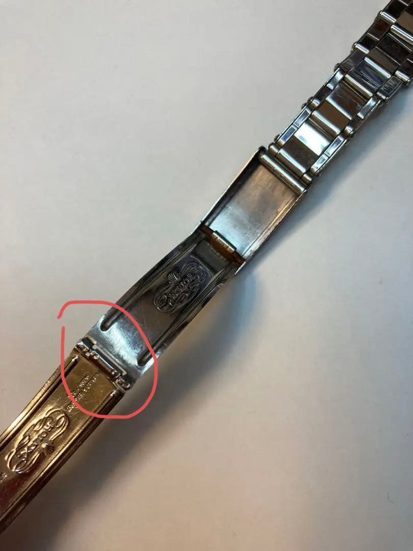 ロレックス1940年代　機能付きリベットブレスレットアンティーク バブルバック用