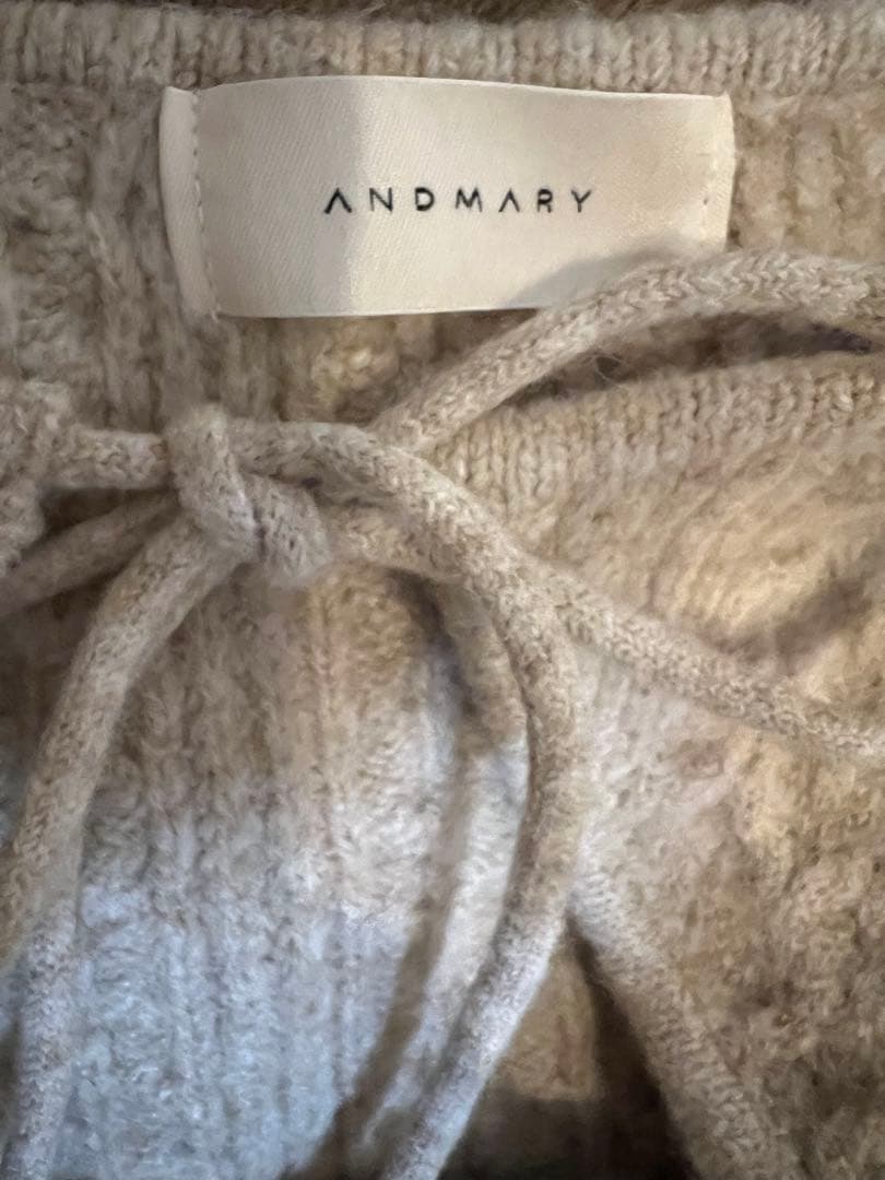 ワンピース ANDMARY Amy cable flare mini dress Beige