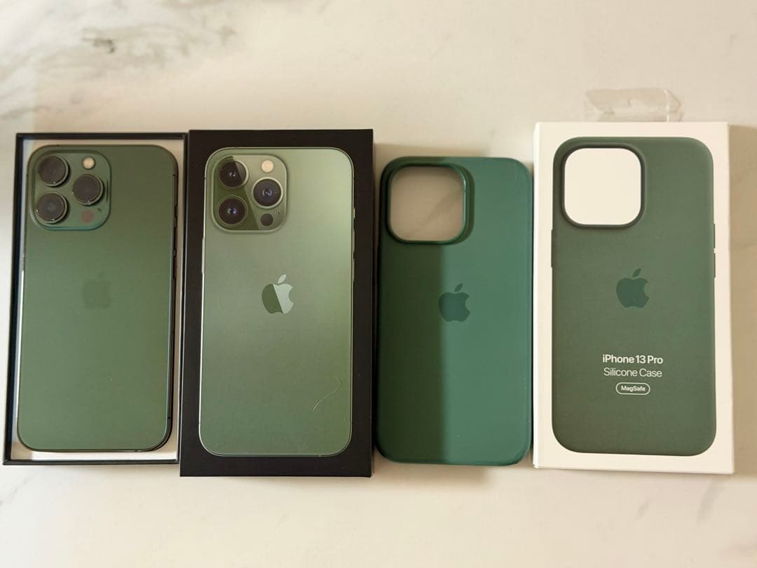 iPhone 13 Pro グリーン 本体 simフリー ＋純正シリコンケース