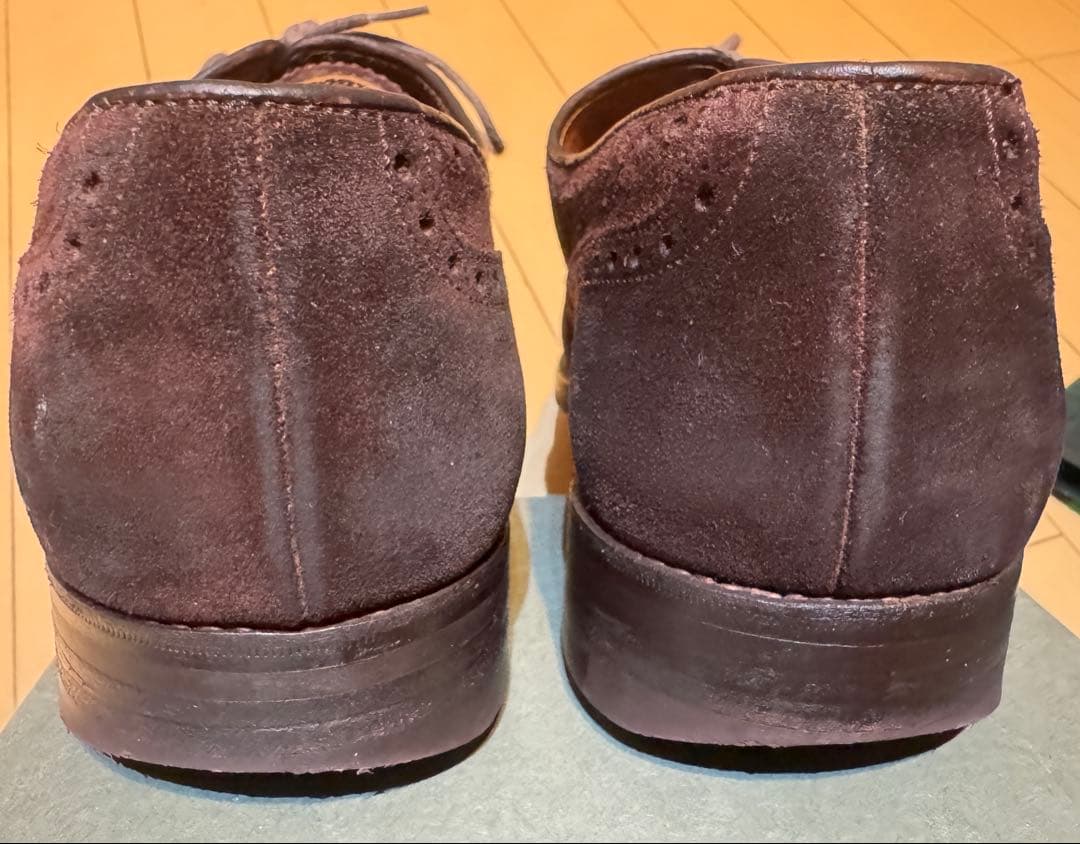 CROCKETT&JONES ダークブラウン スエード ビジネスシューズ