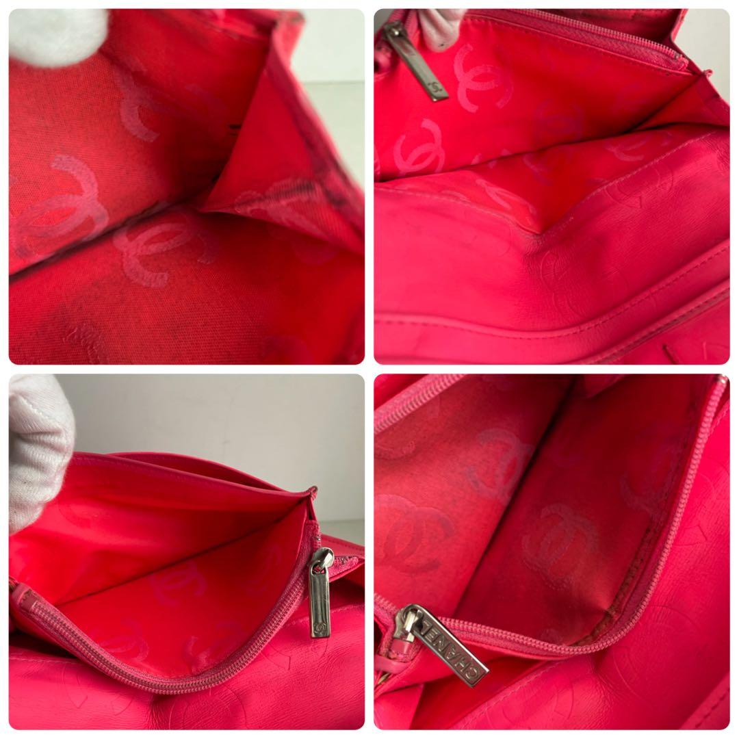 箱カードシール有り✨シャネルカンボンラインマトラッセ長財布ピンクCHANEL