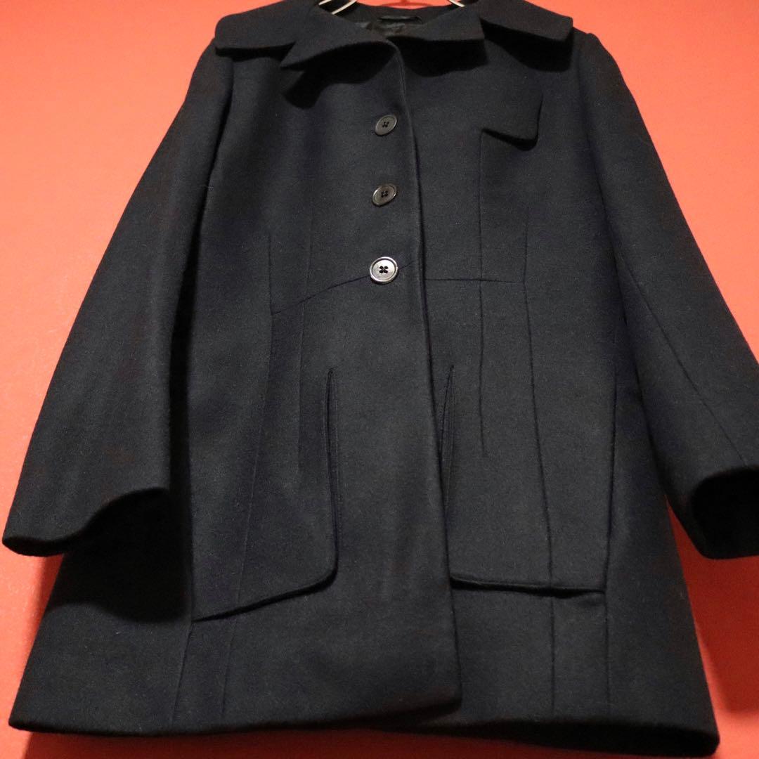 【最高級/美品】JIL SANDER カシミヤ混 ステッチデザイン コート