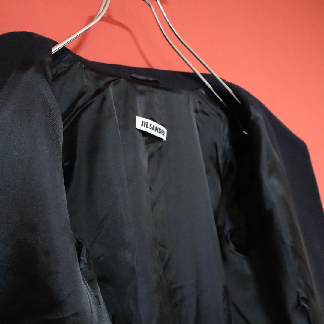 【最高級/美品】JIL SANDER カシミヤ混 ステッチデザイン コート