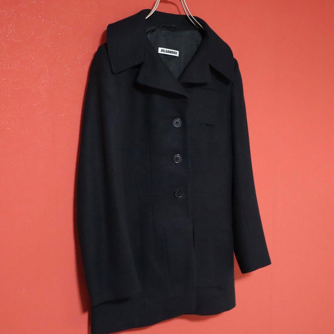 【最高級/美品】JIL SANDER カシミヤ混 ステッチデザイン コート