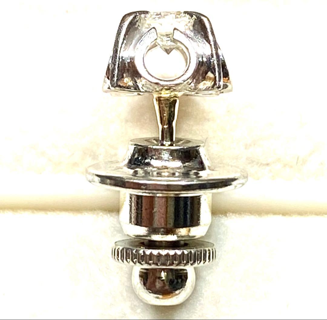 天然シングルダイヤモンド0.28カラット　プラチナタイタック　ピンバッジ