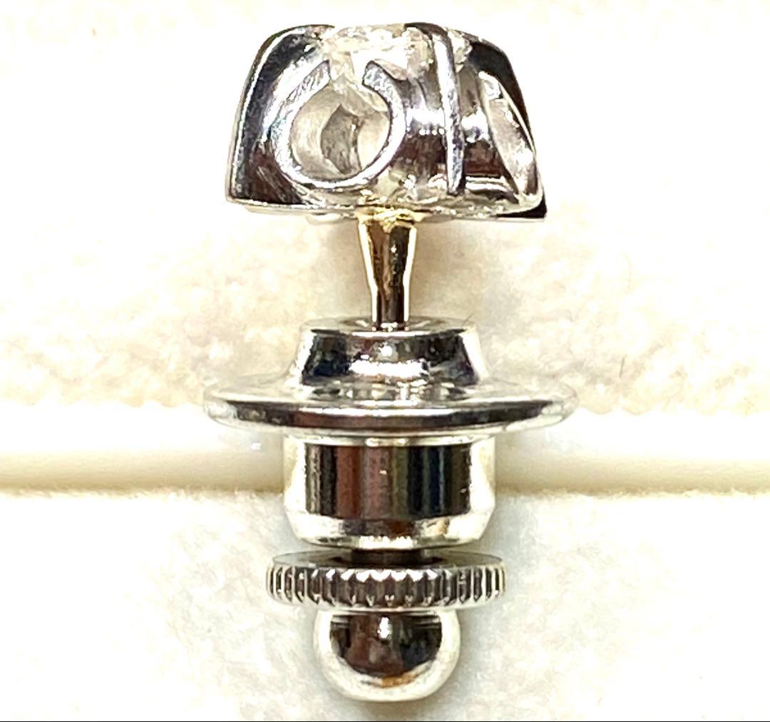 天然シングルダイヤモンド0.28カラット　プラチナタイタック　ピンバッジ