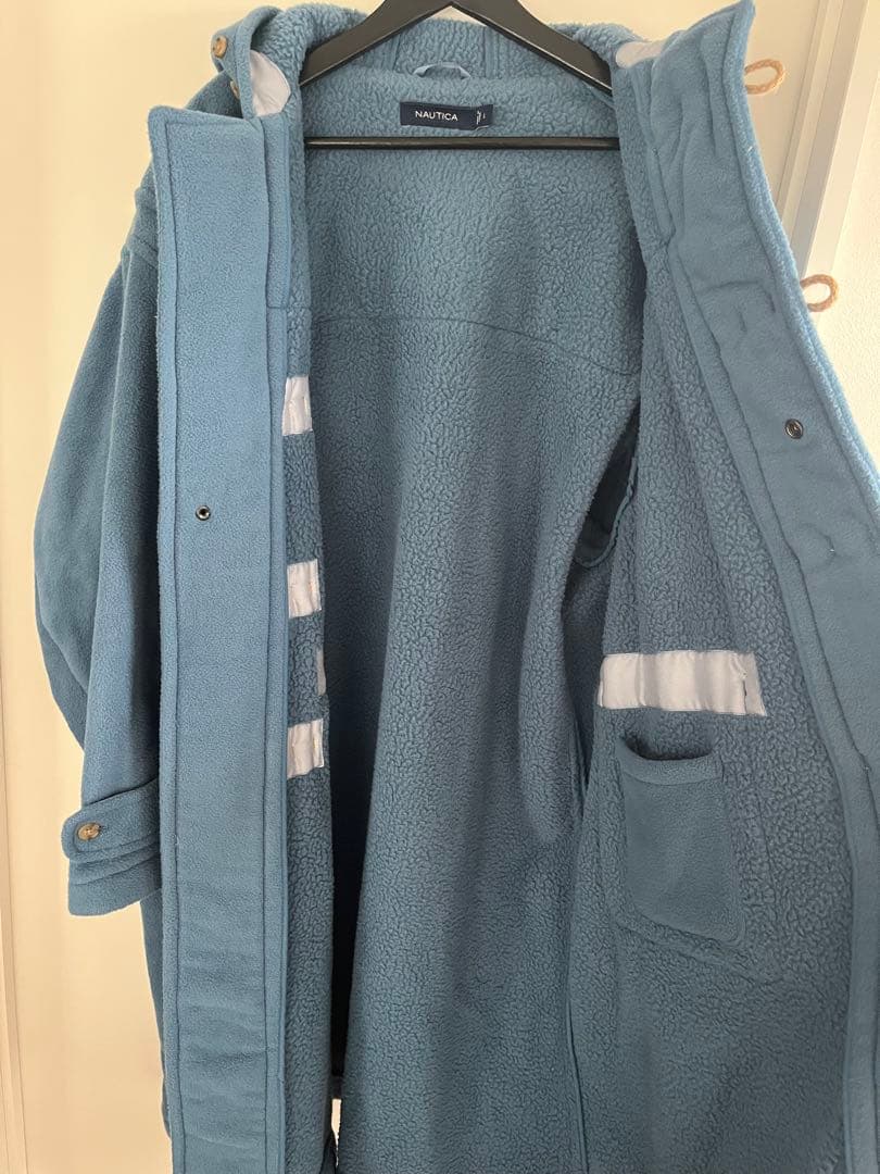 ヤ*ナ様 NAUTICA フリース ダッフルコート ブルー L