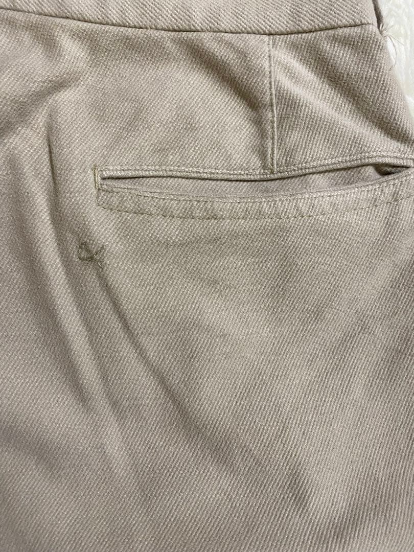 45r モールサージの908ポッポパンツ　M ベージュ R刺繍　伸縮性