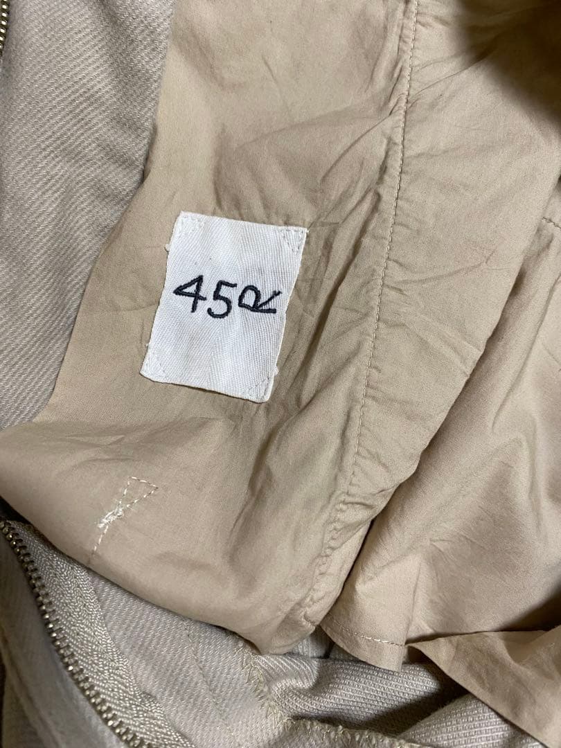 45r モールサージの908ポッポパンツ　M ベージュ R刺繍　伸縮性
