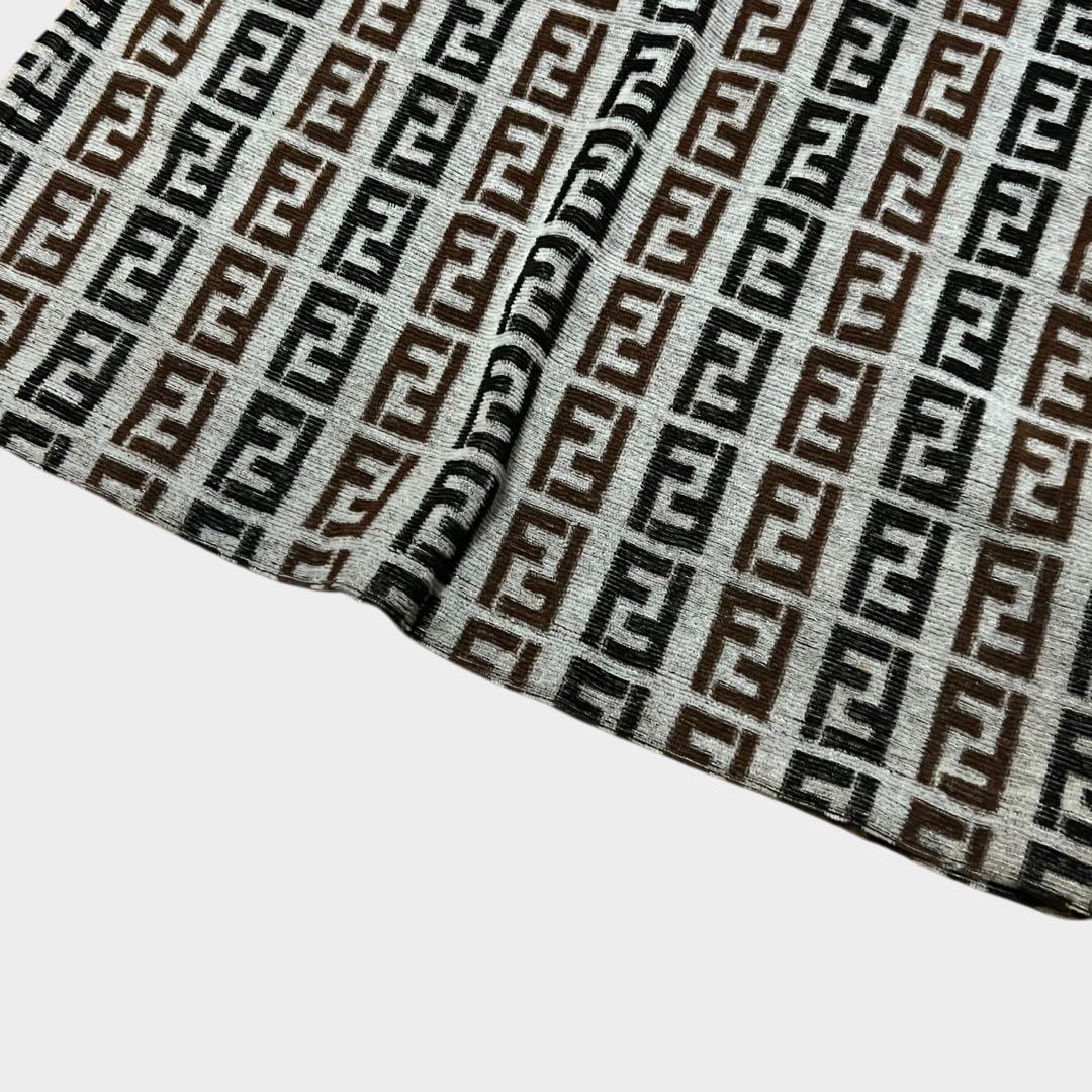 美品 フェンディ ワンピース ズッカ柄 コットン ブラウン 42