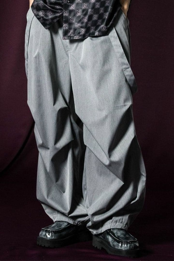 glamb サスペンダーニータックスラックス メンズ