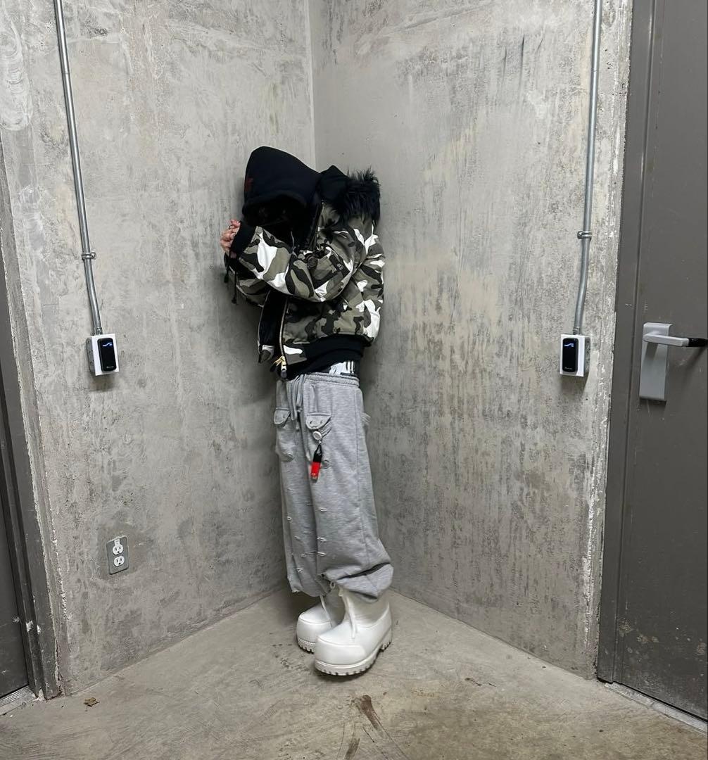 grimykids ファージャケット ホワイトカモ Molly santana