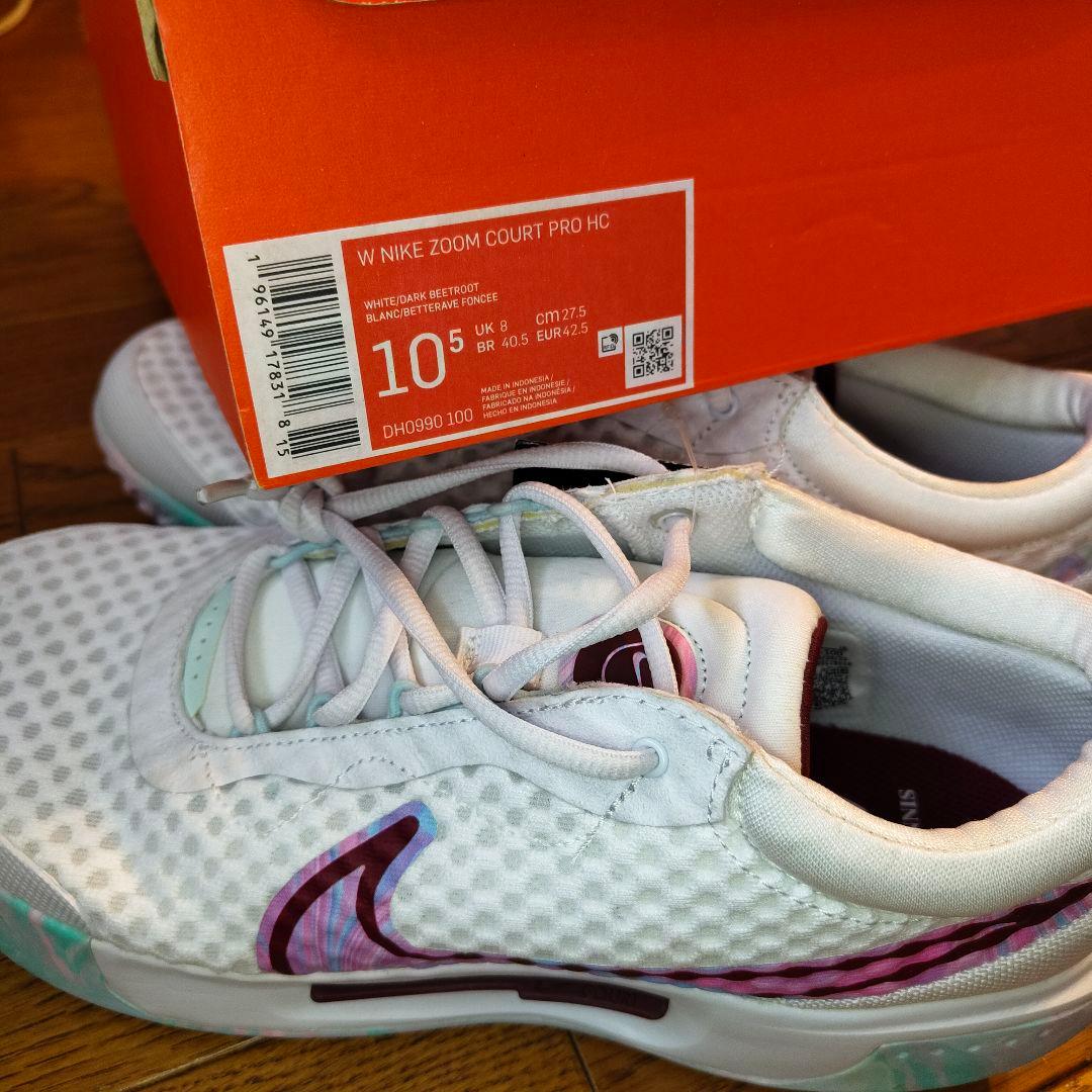 新品ナイキ Zoom Court Pro HC 27.5cm WHT