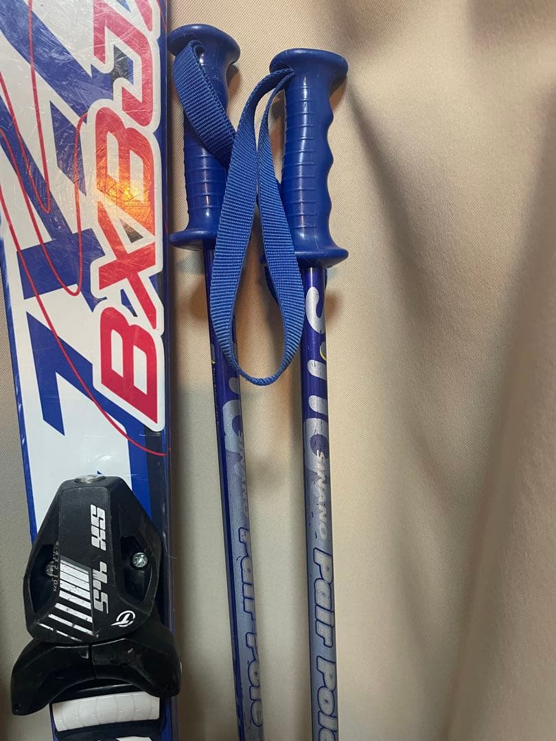 子供用　スキー板118㎝ ブーツ 22センチ ストック3点セット