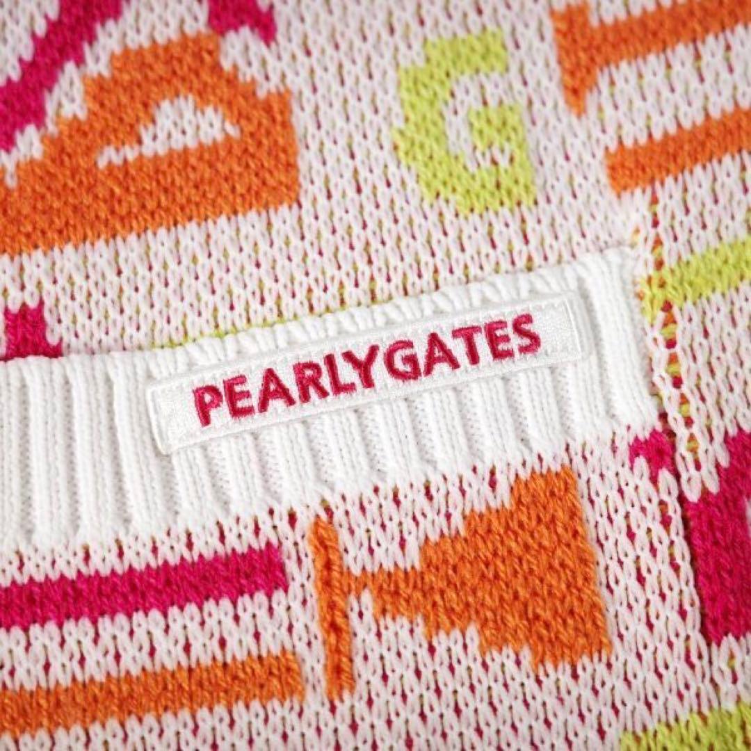 【PEARLY GATES】秋冬 ウール混 フリンジニット スカート・1番M